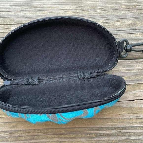 Empty case for Sunglasses Blue Hard Case Zip Up Case only - Picture 6 of 10
